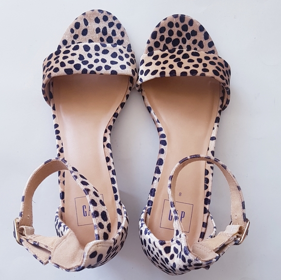 GAP Brown Cheetah Block Heel Sandals - Picture 7 of 10